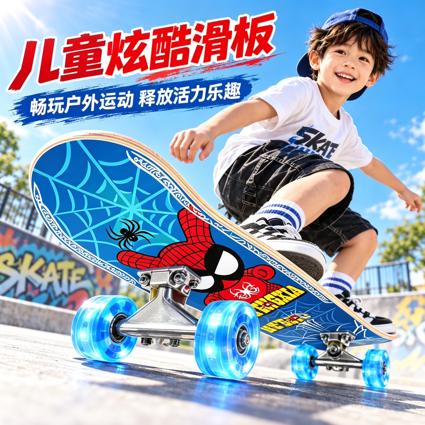 儿童专业版滑板双翘板