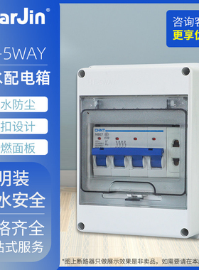 配电箱防水明装家用空气开关盒子防雨淋灰塑料小型回路空开箱强电