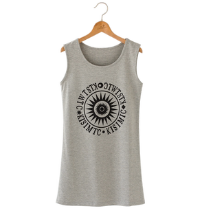 夏季大码中长款纯棉上衣宽松无袖打底裙吊带长款包臀裙棉背心裙女