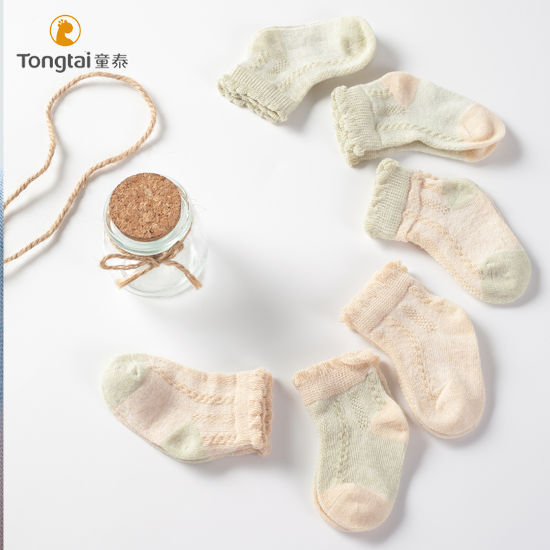 童泰彩棉夏季婴幼儿薄款袜子新生儿用品0-3月宝宝舒适袜子3双装|ruв категории Детская одежда, носки (детей в возрасте 0 - 16) - от Buy2taobao.com для оказания профессиональной услуги покупки агента Taobao