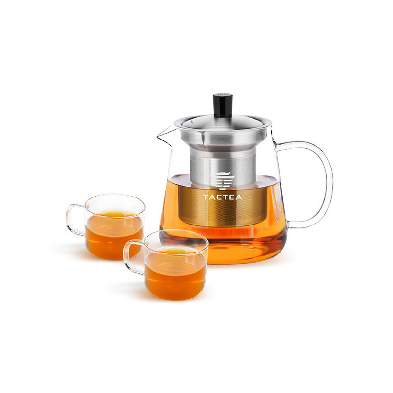 大益taetea现代玻璃带过滤茶杯图片