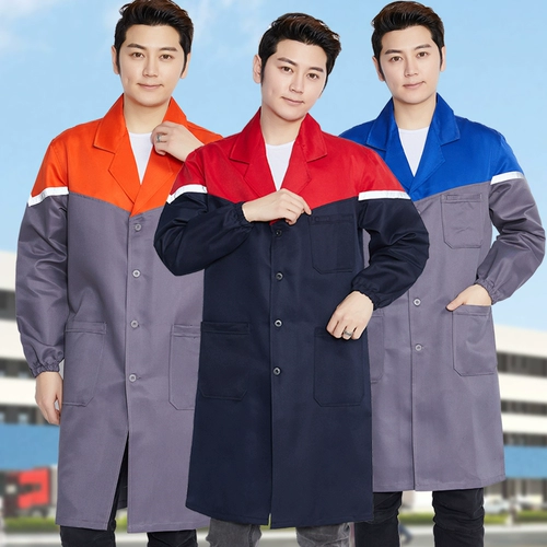 Длинная хлопковая униформа медсестры для работы, белая утепленная куртка, рабочая одежда