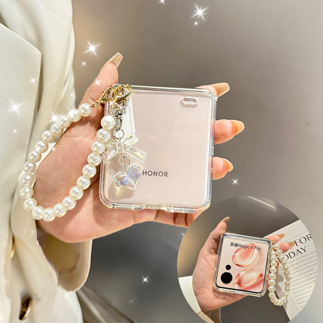 适用荣耀MagicVflip2手机壳小米mixflip2华为PuraX透明novaFlip手链findn3flip折叠屏Pocket2三星zflip7/6/5