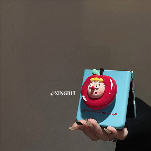 英文苹果支架适用华为pocket2手机壳pura x折叠屏razr60三星zflip6/7翻盖n3flip小米mixflip2荣耀magicvflip2