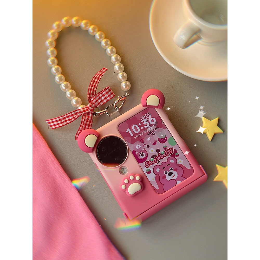 可爱卡通适用荣耀MagicVFlip手机壳小米MIX Flip2折叠屏findn3flip中轴全包pocket2三星zflip7荣耀MagicVFlip