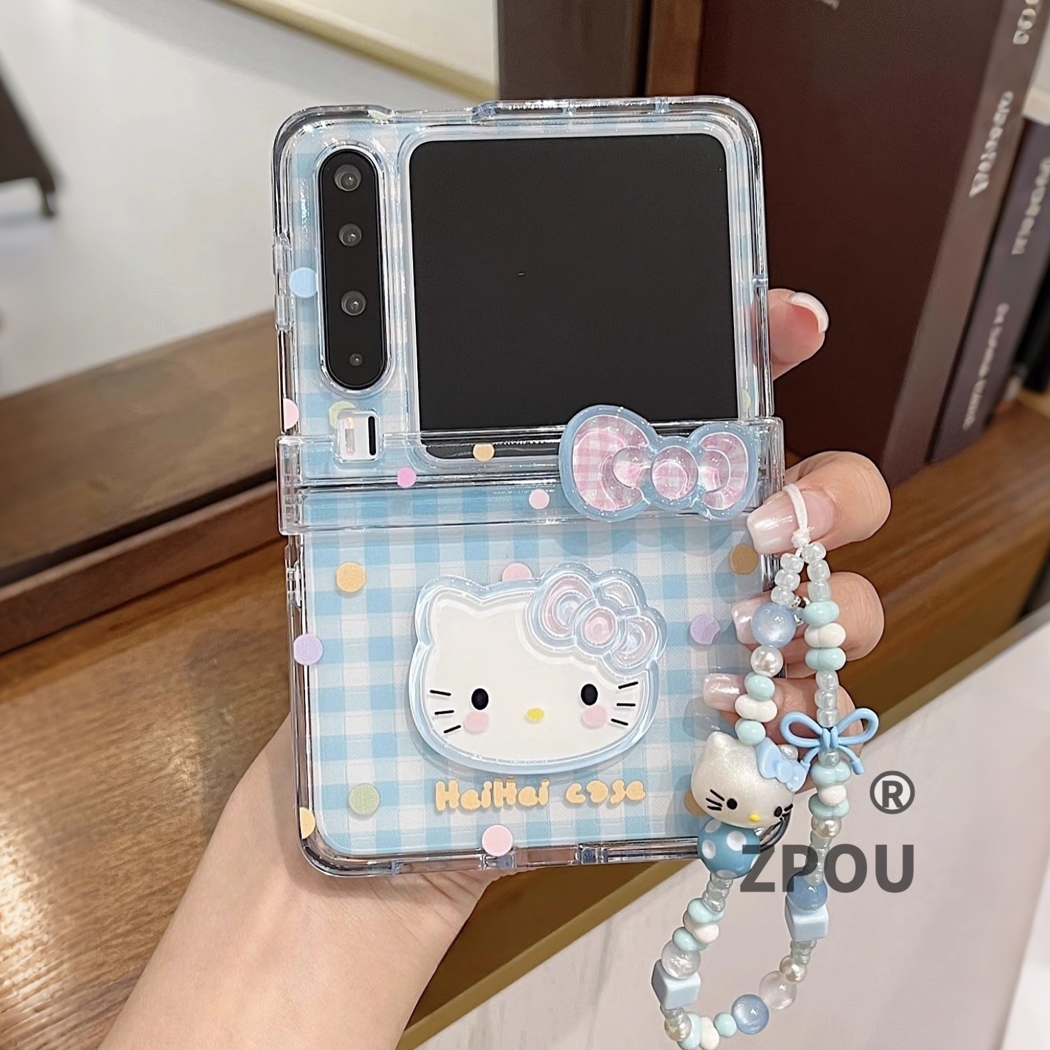 可爱kt凯蒂猫适用华为pura X手机壳findN3filp三星zflip7中轴全包pcoekt2荣耀vflip折叠屏razr60小米MIXFlip2