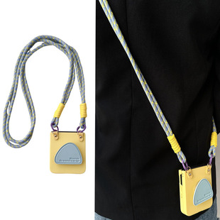 2flip三星ZFilp6 4荣耀magicv斜挎pocket2vivoxflip Flip手机壳折叠屏oppofindn3 黄色三角支架适用小米MIX