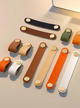 白色黑色灰色深棕色浅咖啡色橙色米色绿色皮拉手衣柜门橱柜门把手