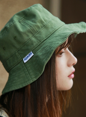渔夫帽女夏日系清新可爱软妹网红户外百搭宽檐韩版潮绿色休闲遮阳