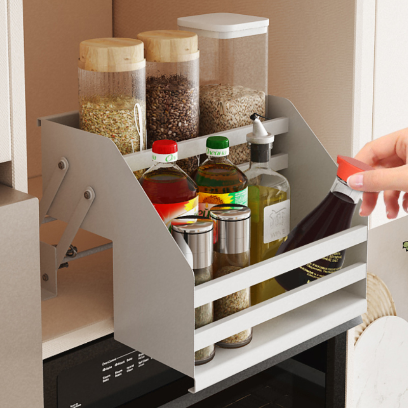 吊柜下拉式拉篮升降调料架