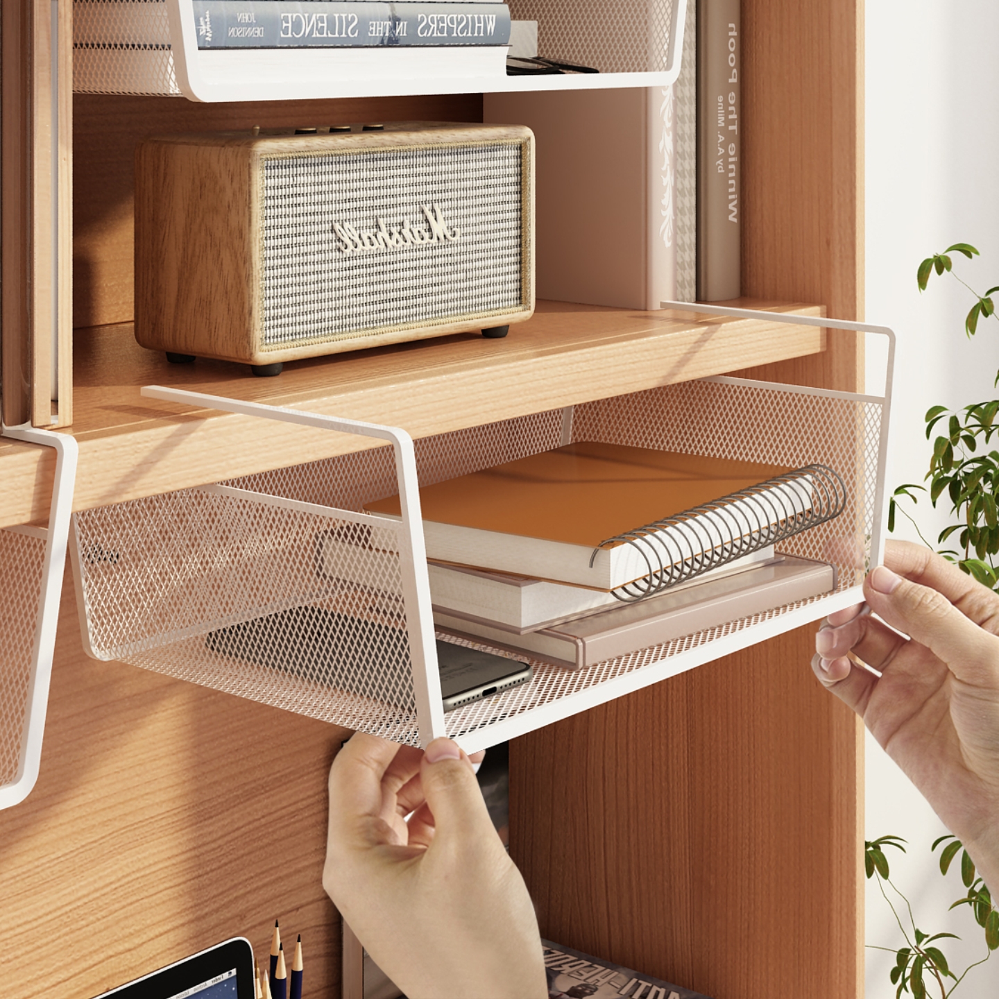 挂篮置物架吊柜衣柜书柜下挂架