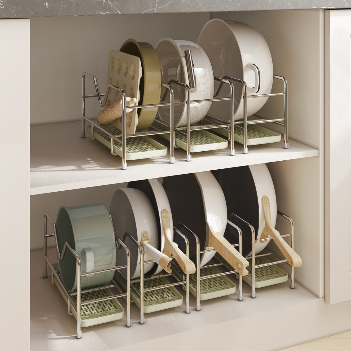 304不锈钢锅架锅具沥水收纳架