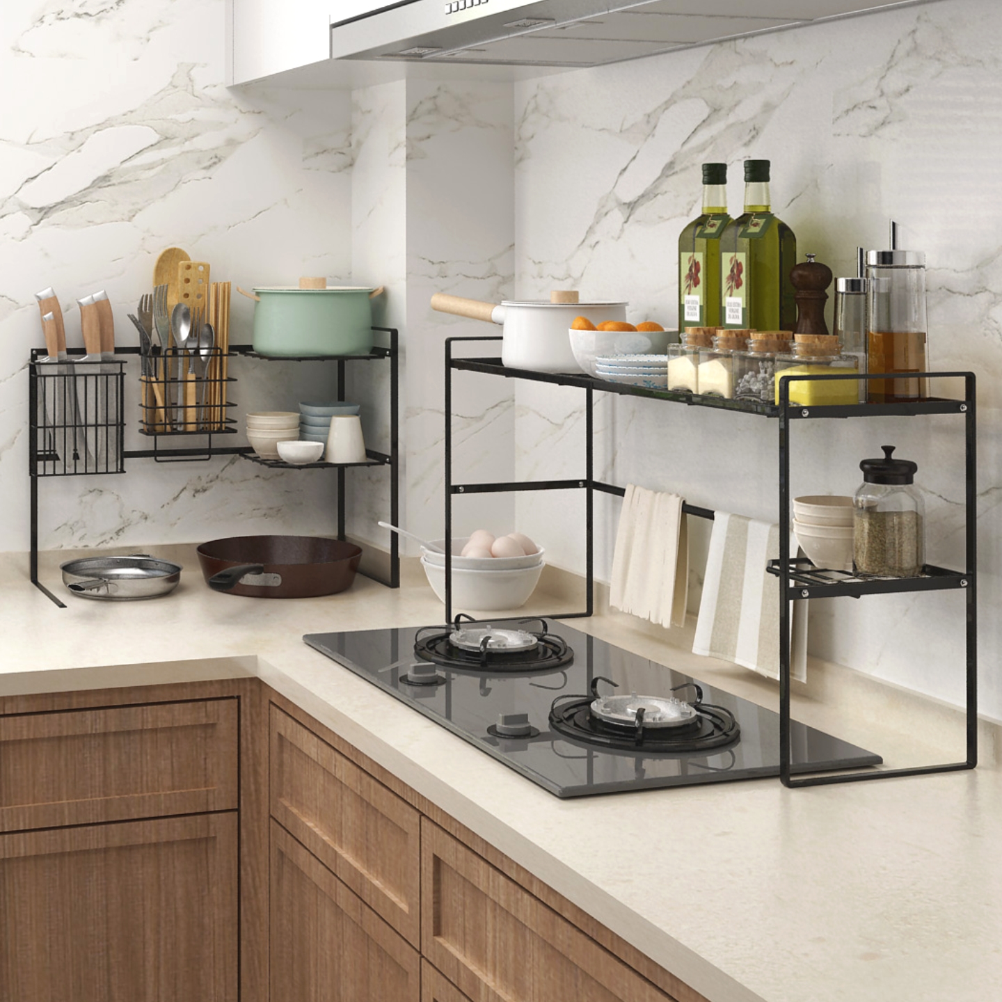 厨房灶台多功能收纳置物架