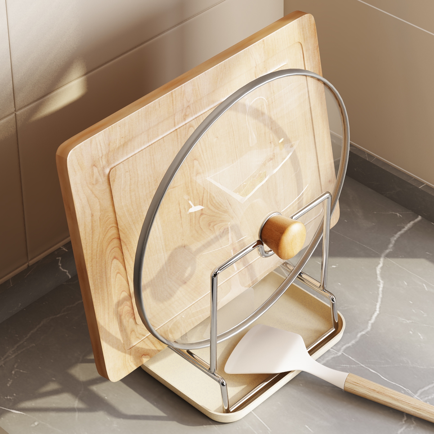 304不锈钢大号锅盖架台面坐式