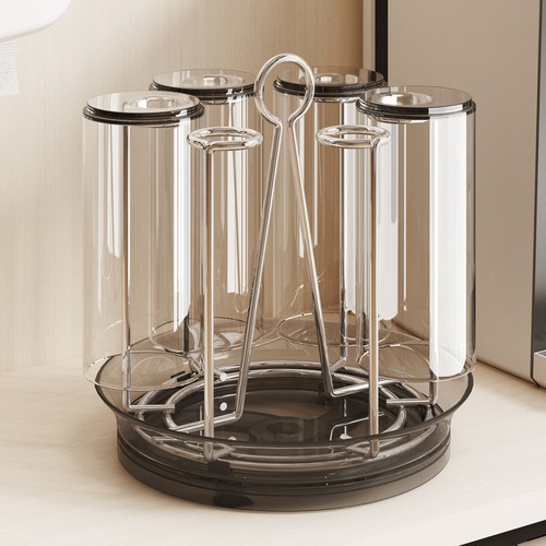 304不锈钢旋转杯架杯子沥水架