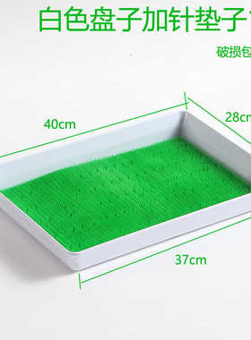 冷柜生鲜垫针式绿垫食品仿草垫超市猪羊肉牛肉熟食托盘垫板展示