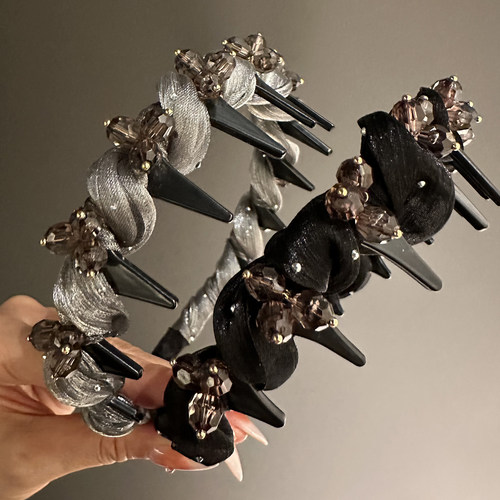 水晶金属尖头防滑带齿头箍