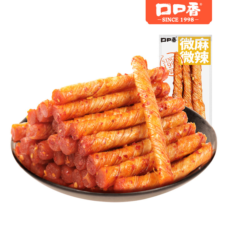 口口香豆棒棒60包辣条豆干手撕豆卷豆筋相思卷小包装儿时麻辣零食