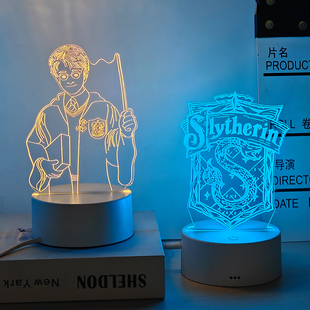哈利波特周边霍格沃茨拉文克劳魔法学院校徽送给男生生日礼物夜灯