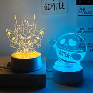 蛋仔派对周边小夜灯猎罪修罗大机甲仔仔熊红小豆手办公仔玩偶摆件