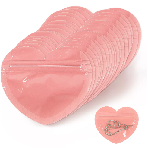 PVC心形首饰饰品小袋子可爱爱心情人节礼品密封袋自封袋