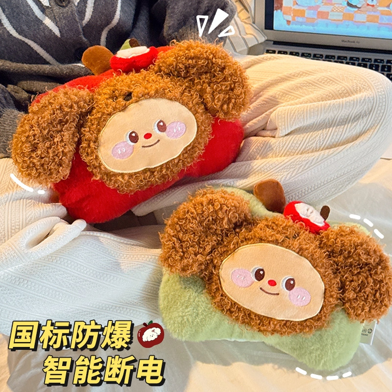 韩国进口充电热水袋女生敷肚子热敷暖宝宝可拆洗加厚防爆暖水袋