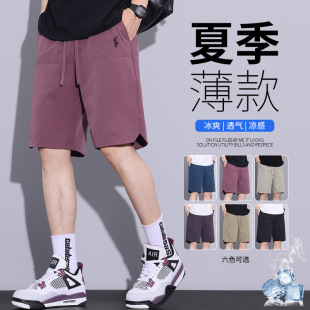 新款 运动沙滩裤 速干激光打孔短裤 休闲百搭简约刺绣五分裤 男士 夏季
