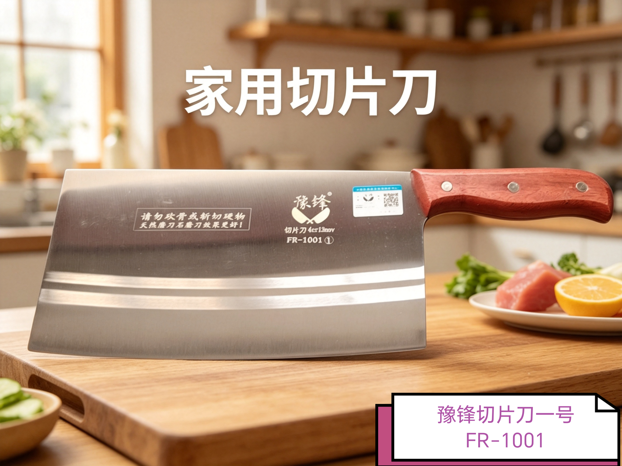 豫锋FR-1001切片刀一号超快不锈钢切菜刀厨房刀具