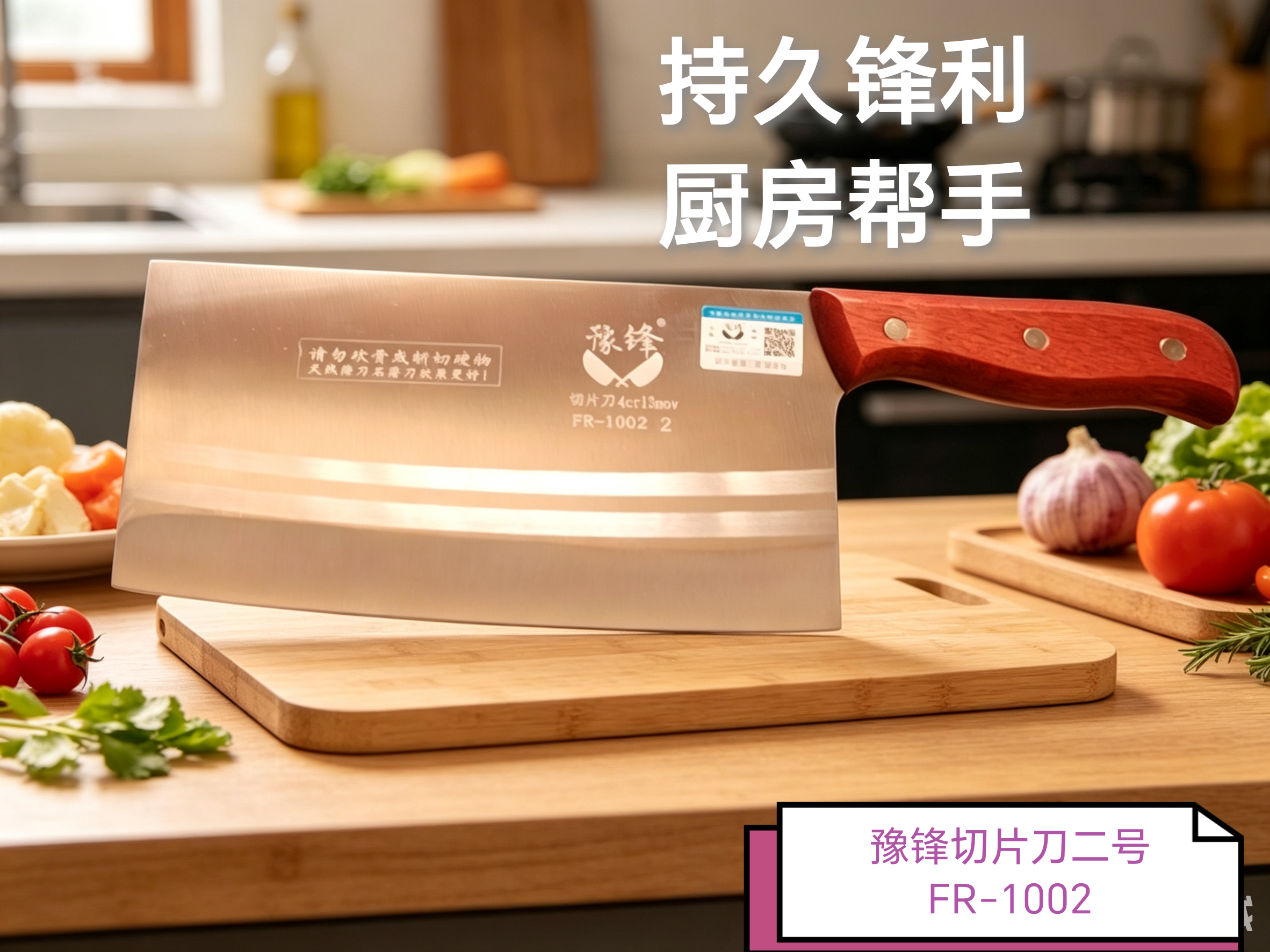 豫锋刀具切片刀厨房刀具大全鸟柄片刀二号货号FR-1002