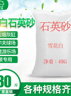 石英砂白色细沙子石英沙酒店垃圾桶烟灰缸灭烟专用纯白造景沙80斤