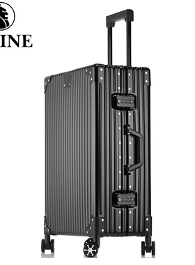 全铝镁合金行李箱男女拉杆箱万向轮24寸旅行箱20寸密码登机箱金属