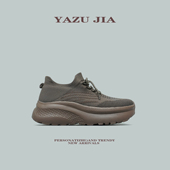 男女懒人健步鞋 轻便增高厚底脚感超舒服一脚蹬袜子鞋 宽头鞋 楦