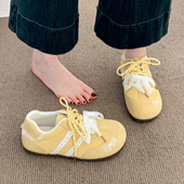 芭蕾运动休闲板鞋 黄色德训鞋 0128r 春季 复古经典 女款 2026新款
