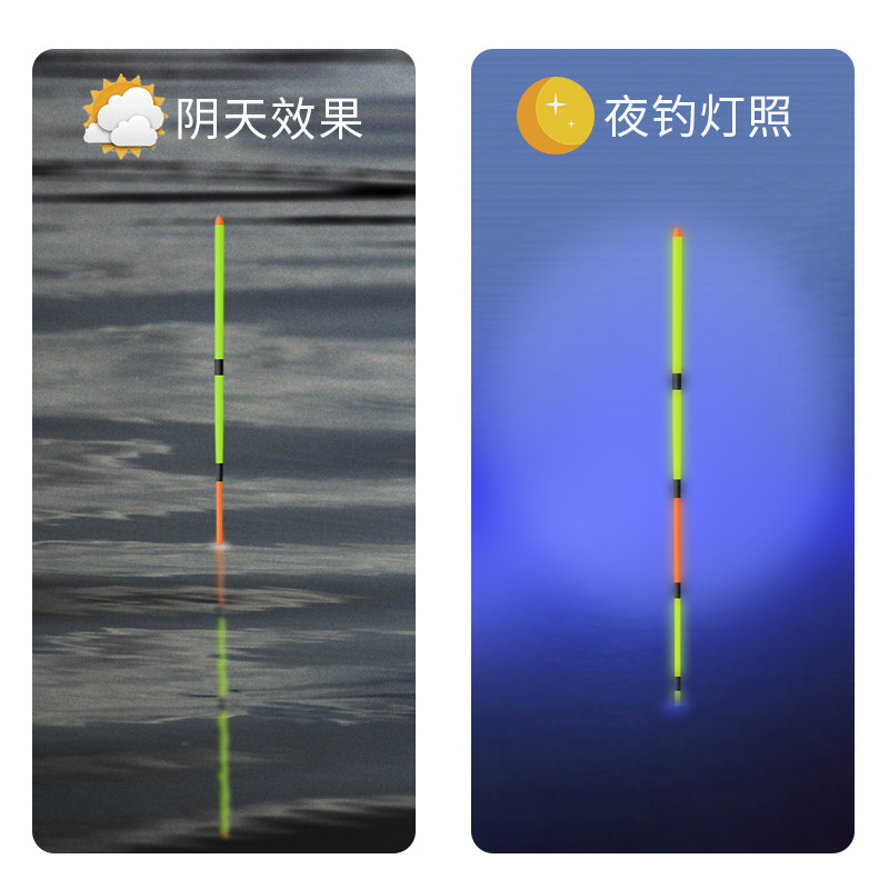 阴天尾浮漂纳米漂鲫鱼漂鲤鱼超醒目鱼漂加粗浮标高灵敏套装