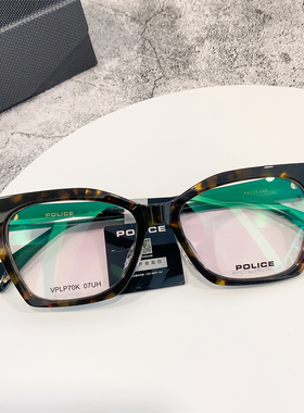 POLICE眼镜猫眼欧美复古板材高级感可配防蓝光时尚眼镜架VPLP70K