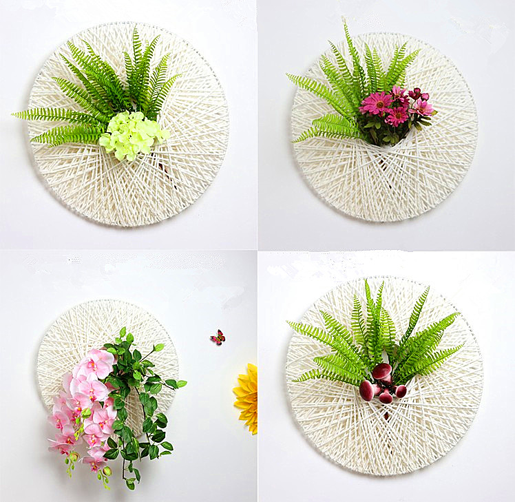 藤编飞碟圆盘吊饰壁饰插花器婚庆商场橱窗道具纸绳编圆形壁挂装饰在类目 家居饰品, 壁饰中 - 来自Buy2taobao.com提供专业的淘宝代购服务