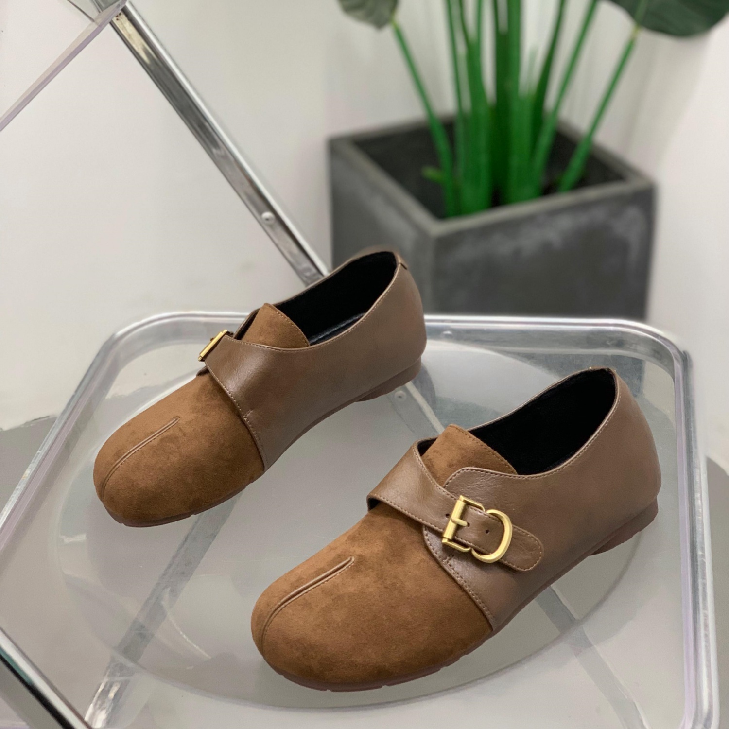 平底百搭勃肯鞋女舒适一脚蹬单鞋