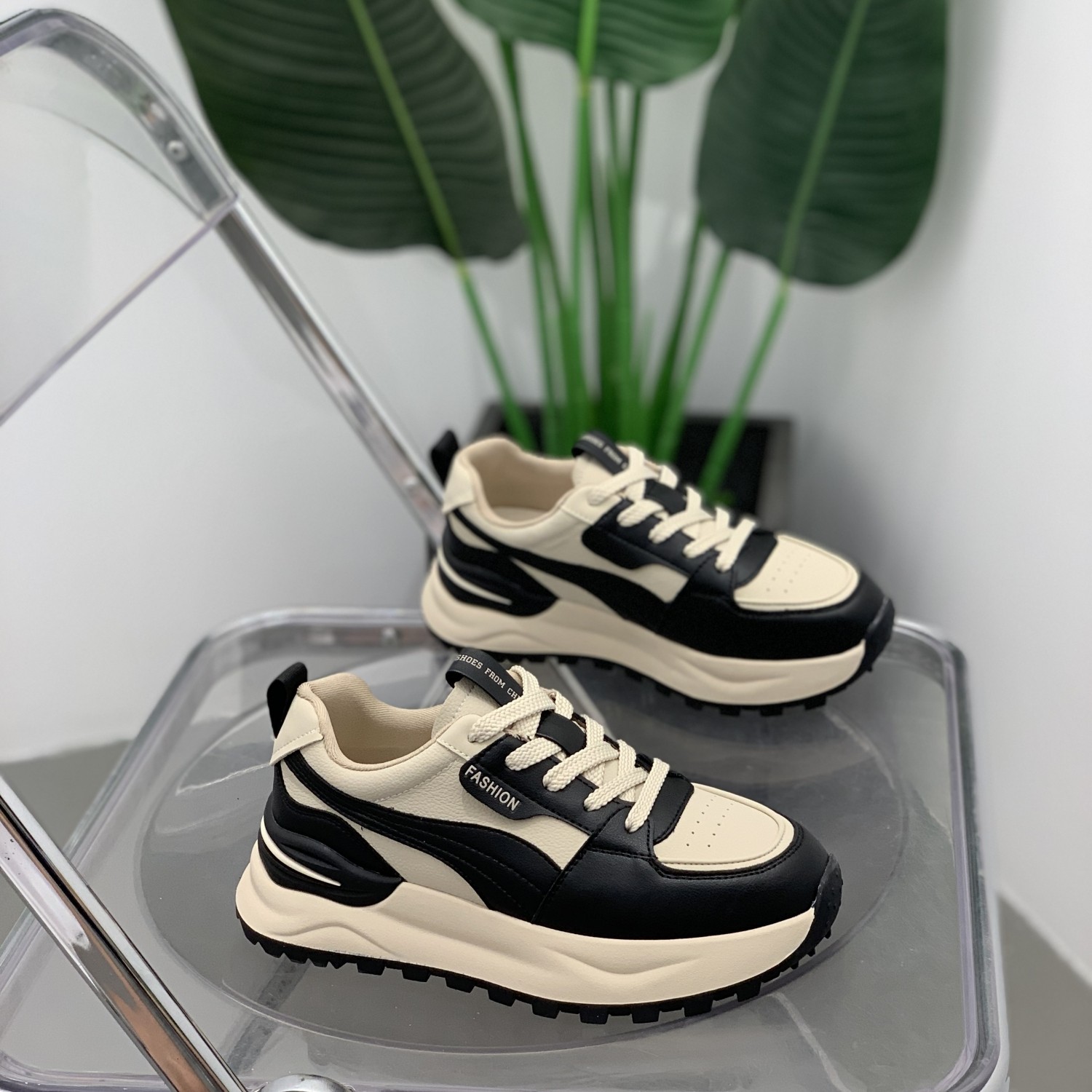 真皮阿甘鞋女2025春季显瘦运动鞋休闲百搭显脚小厚底增高款老爹鞋,女鞋,时尚休闲鞋,淘宝优惠券,粉丝福利购,淘宝优惠卷