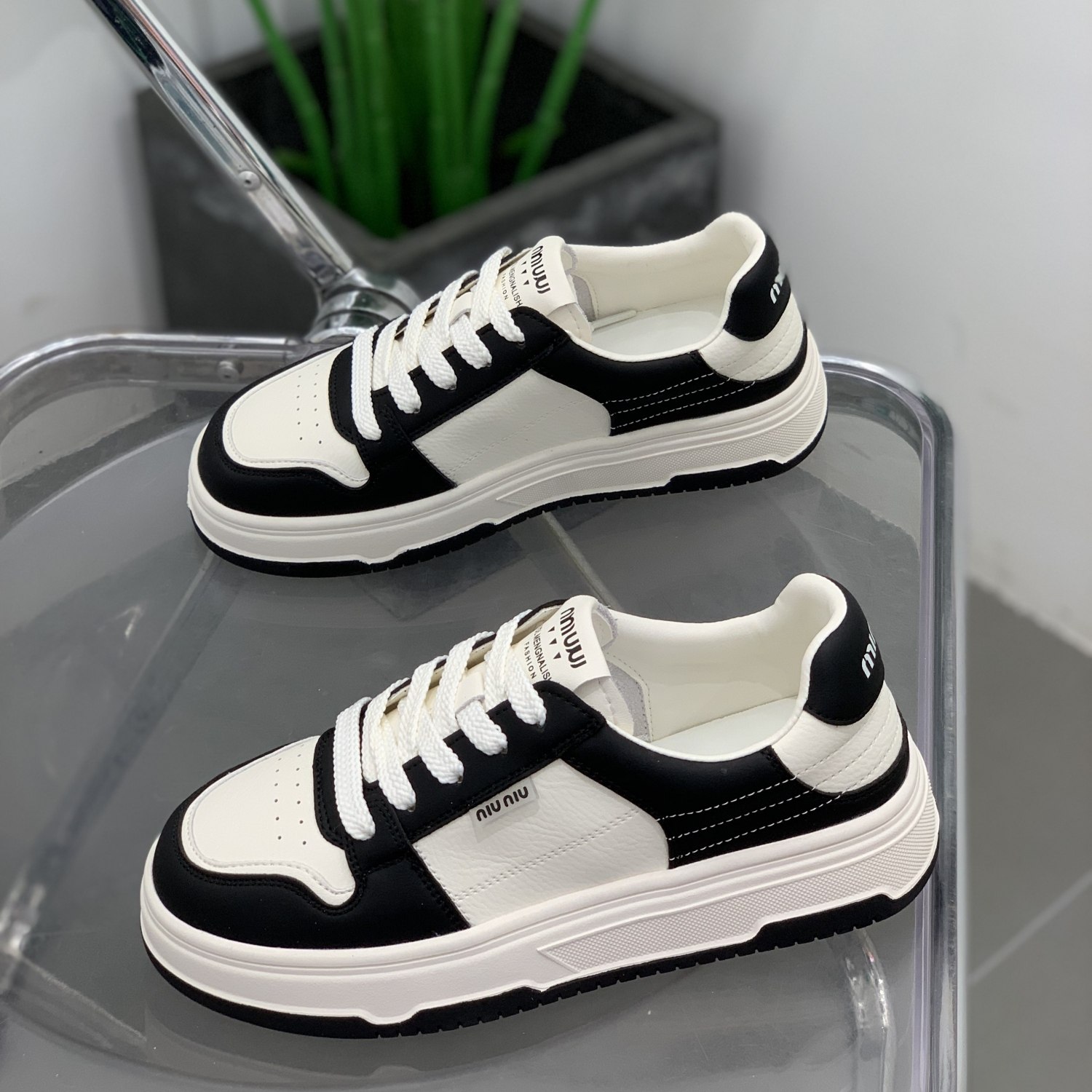 真皮拼色小白鞋女2025春季平底小众高级感百搭板鞋运动休闲复古鞋,女鞋,休闲板鞋,淘宝优惠券,粉丝福利购,淘宝优惠卷