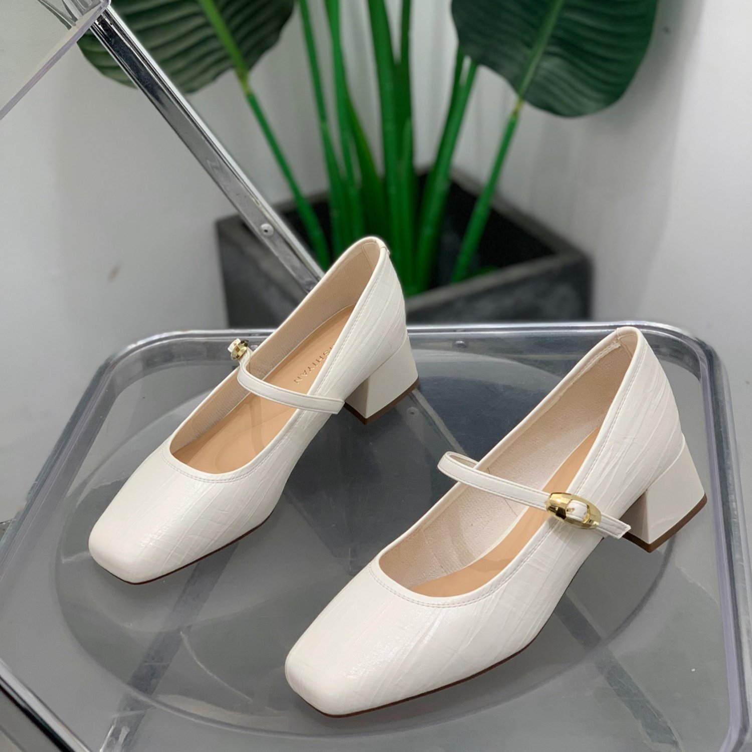 法式复古方头粗跟玛丽珍鞋女2026年春季新款工作鞋百搭软底单鞋,女鞋,玛丽珍鞋,淘宝优惠券,粉丝福利购,淘宝优惠卷