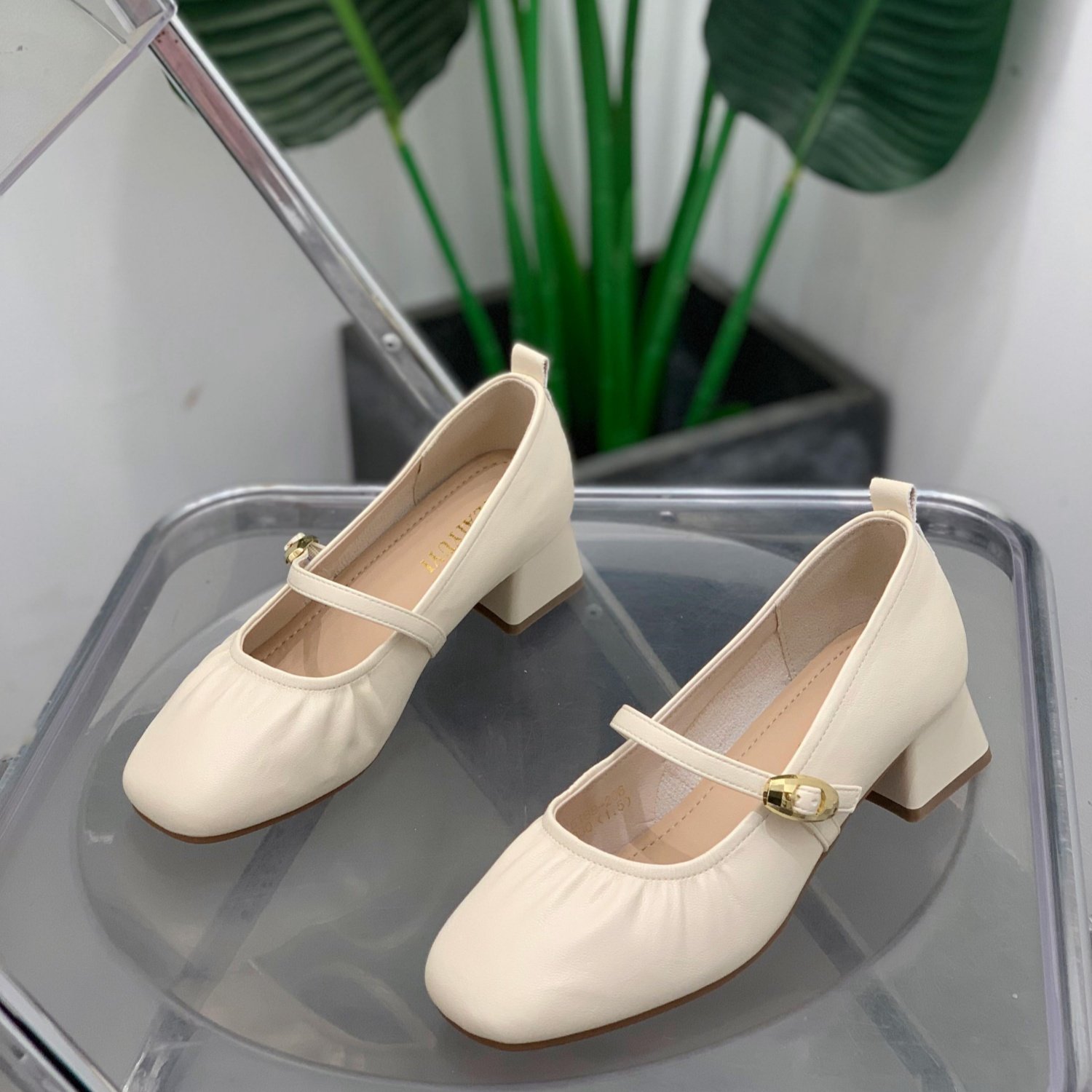 法式方头玛丽珍鞋女2026春季新款超软工作鞋一字扣带粗跟百搭单鞋,女鞋,玛丽珍鞋,淘宝优惠券,粉丝福利购,淘宝优惠卷