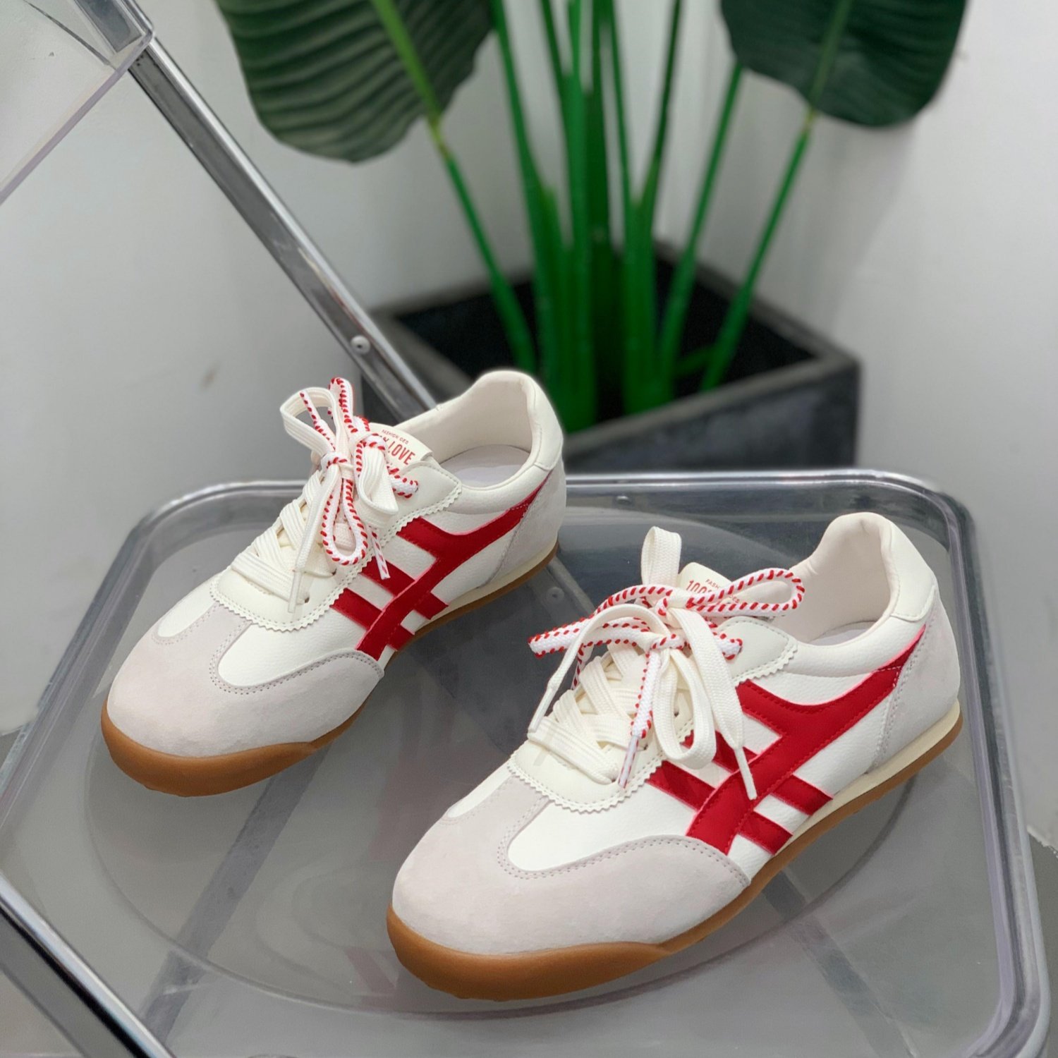 拼色德训鞋女2026年春季新款平底系带休闲鞋显脚小舒适百搭小白鞋,女鞋,时尚休闲鞋,淘宝优惠券,粉丝福利购,淘宝优惠卷