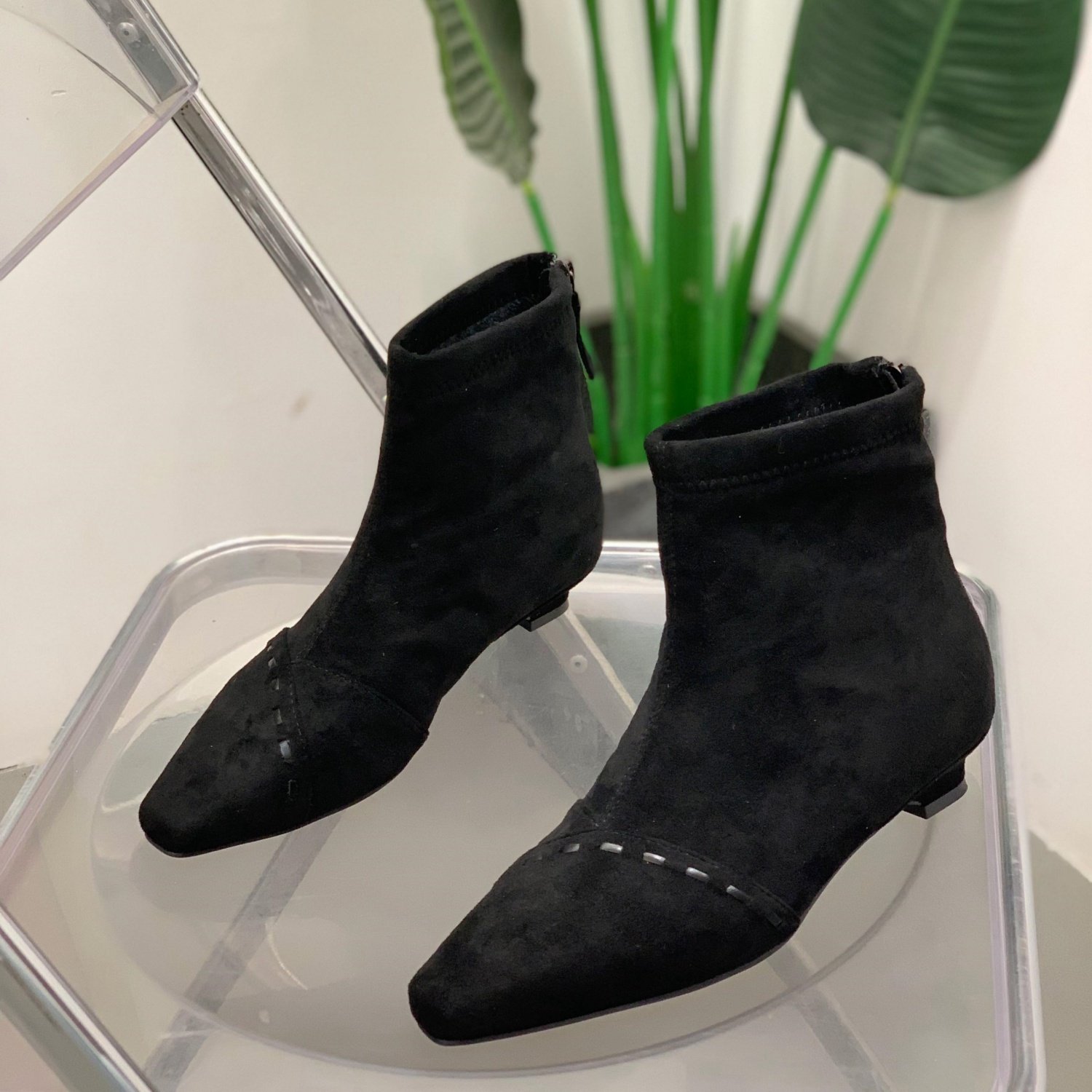 粗跟马丁靴女2025年冬季加绒爆款短靴气质显瘦百搭切尔西短筒鞋子