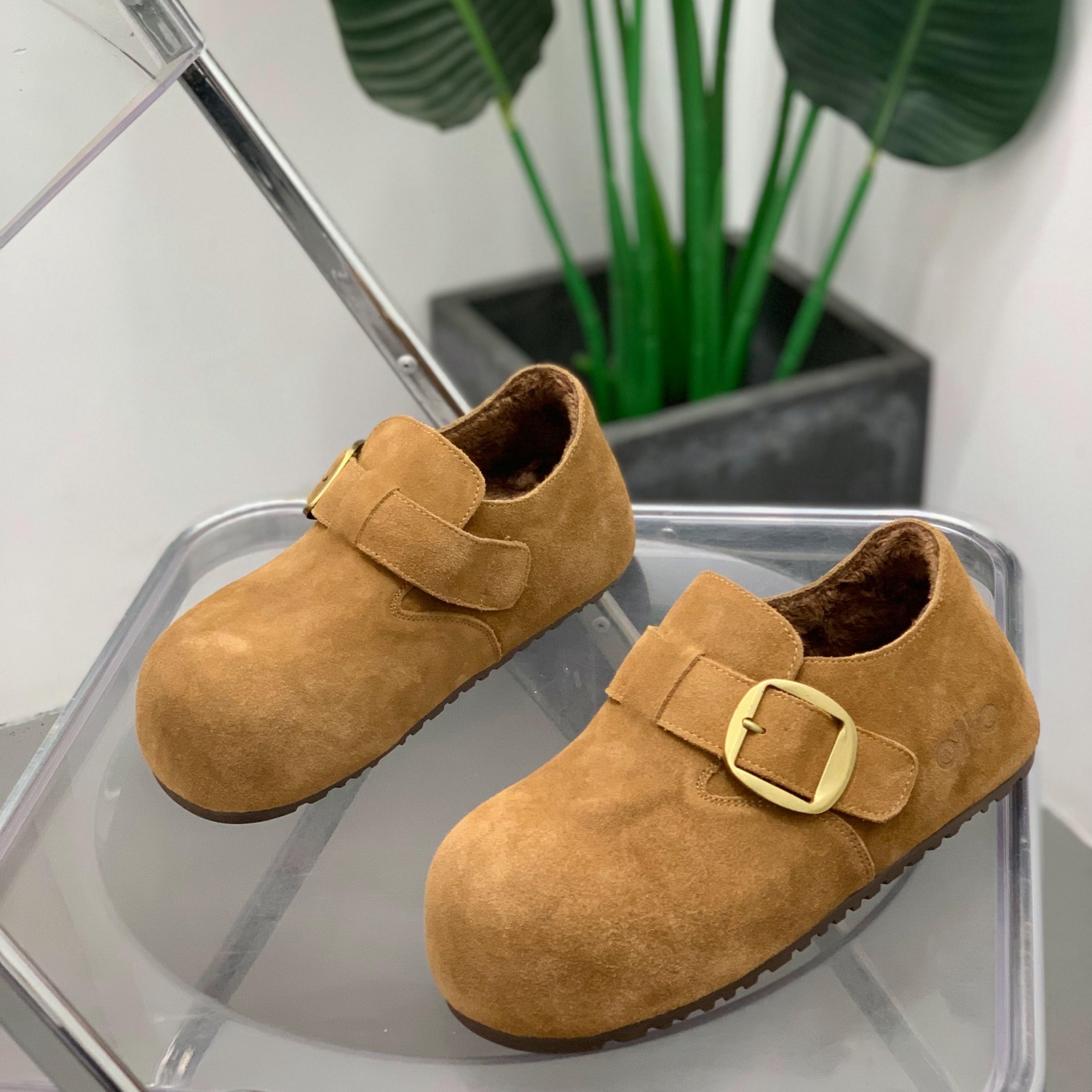 厚底勃肯鞋女加绒新款休闲鞋