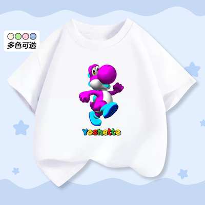 超级马里奥兄弟耀西Yoshi短袖T恤
