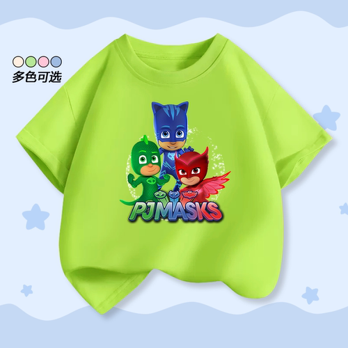 PJMASKS儿童小英雄短袖T恤套装