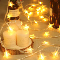 Star-shaped lighting fixtures, popular bedroom decorations, LED small colored lights, flashing lights, string lights, starry sky, red lights, room decoration thumbnail 3