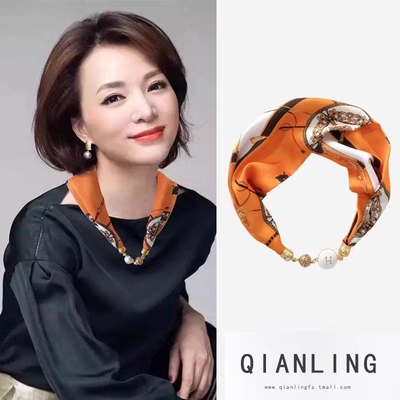 丝巾项链聚酯纤维女士百搭时尚