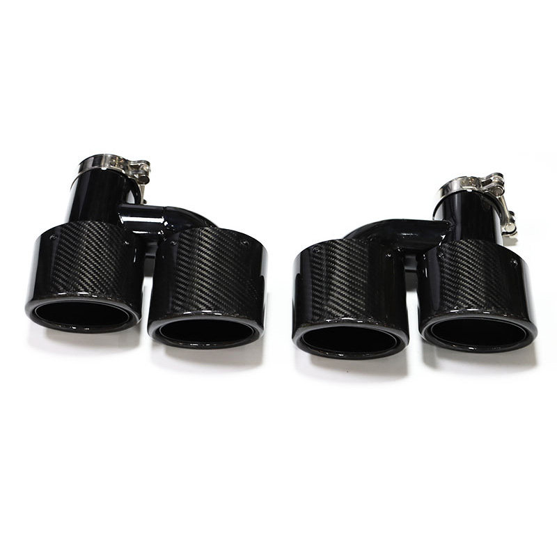 适用于奥迪A3A4A5A6A7L排气管嘴改装S4S5S6S7四出碳纤维椭圆尾喉
