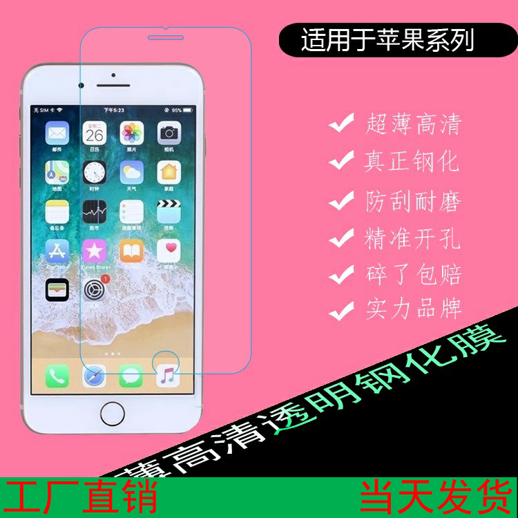 苹果半屏高清玻璃钢化膜